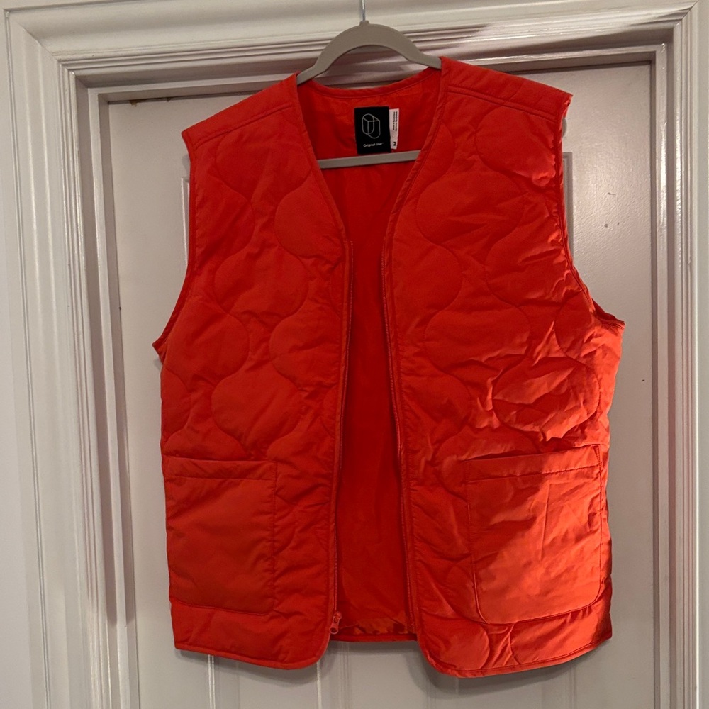 Original Use Bright Orange Quilted Vest